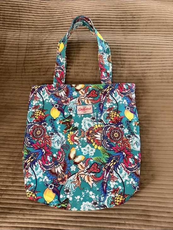 Cath Kidston Handbags - Cath Kidston Teal Multi Zipper Close Shopper Shoulder Tote Bag
